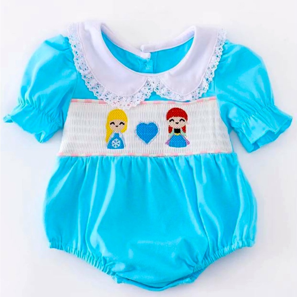 Disney Frozen smocked bubble baby girls size 3-6 M  3M 6 months